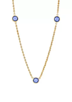 Brand new 👍 Created Sapphire Necklace in Gold Over Sterling Silver by Belk & Co. 😍 -DealsBelk & Co. Store Belk 21162