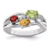 Brand new 😉 1 ct. t.w. Peridot, Citrine, Garnet and White Topaz Ring in Rhodium-Plated Sterling Silver by Belk & Co. 😍