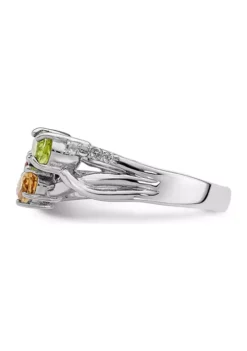 Brand new 😉 1 ct. t.w. Peridot, Citrine, Garnet and White Topaz Ring in Rhodium-Plated Sterling Silver by Belk & Co. 😍 6 Brand new 😉 1 ct. t.w. Peridot, Citrine, Garnet and White Topaz Ring in Rhodium-Plated Sterling Silver by Belk & Co. 😍 -DealsBelk & Co. Store Belk 21165