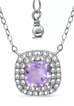 Brand new ❤️ 1.17 ct. t.w. Amethyst Halo Necklace in Sterling Silver by Belk & Co. ✨