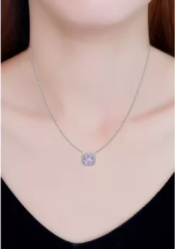 Brand new ❤️ 1.17 ct. t.w. Amethyst Halo Necklace in Sterling Silver by Belk & Co. ✨ 6 Brand new ❤️ 1.17 ct. t.w. Amethyst Halo Necklace in Sterling Silver by Belk & Co. ✨ -DealsBelk & Co. Store Belk 21168