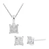Best Pirce ✔️ 1/10 ct. t.w. Diamond Earrings and Pendant Necklace Set in Sterling Silver by Belk & Co. 🛒