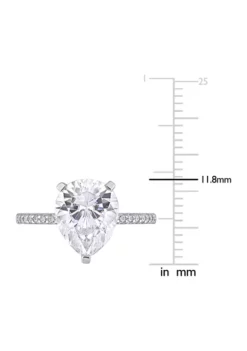 Cheapest ⭐ 4.2 ct. t.w. Created Moissanite Teardrop Engagement Ring in 10K White Gold by Belk & Co. 🌟 -DealsBelk & Co. Store Belk 21179