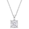 Buy 🌟 Lab Created 3 ct. t.g.w. Created Moissanite Solitaire Pendant with Chain in Sterling Silver by Belk & Co. 🎁