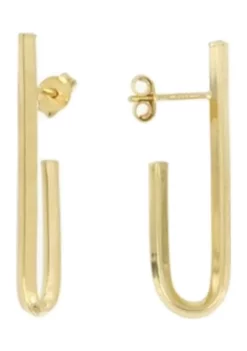 New 💯 J-Square Tube Earrings in 10K Yellow Gold by Belk & Co. 🎁 -DealsBelk & Co. Store Belk 21210