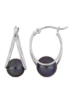 Brand new 🛒 8-8.5mm Black Cultured Freshwater Pearl Drop Earrings in 10k White Gold by Belk & Co. ✨ -DealsBelk & Co. Store Belk 21214