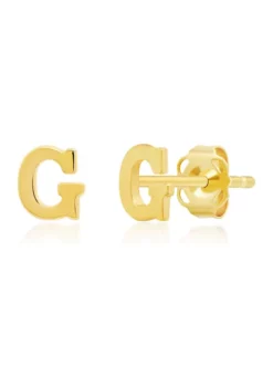 Wholesale 🛒 Letter G Stud Earrings in 14K Yellow Gold by Belk & Co. ✨ -DealsBelk & Co. Store Belk 21220