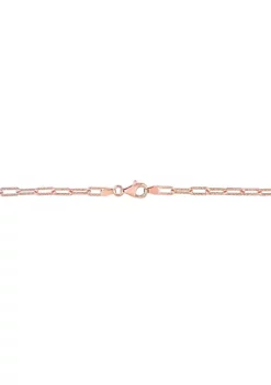 Brand new 👍 3.5MM Fancy Paper Clip Chain Necklace in 18k Rose Gold Plated Sterling Silver, 16" by Belk & Co. 🔥 -DealsBelk & Co. Store Belk 21240
