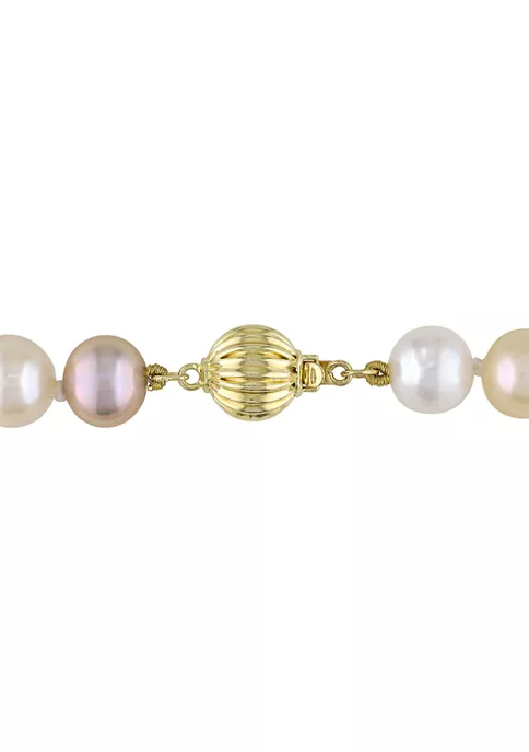 Coupon ๐ 9 - 10 MM Multi-color Freshwater Cultured Pearl Strand with 14k Yellow Gold Ball Clasp by Belk & Co. โ๏ธ 4 Coupon ๐ 9 - 10 MM Multi-color Freshwater Cultured Pearl Strand with 14k Yellow Gold Ball Clasp by Belk & Co. โ๏ธ - Image 4