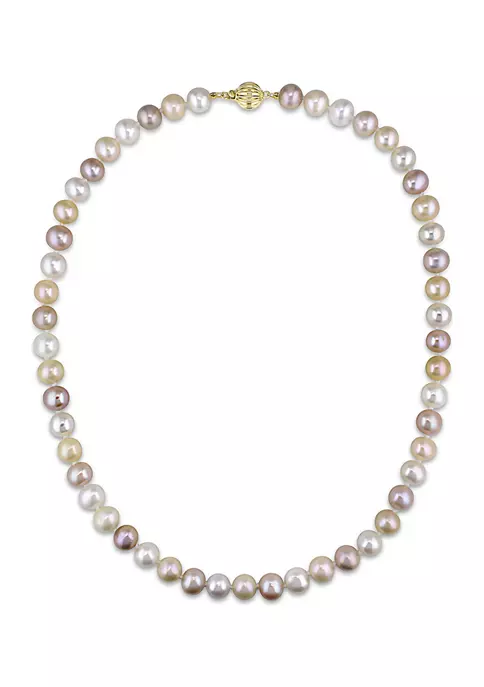 Coupon ๐ 9 - 10 MM Multi-color Freshwater Cultured Pearl Strand with 14k Yellow Gold Ball Clasp by Belk & Co. โ๏ธ 5 Coupon ๐ 9 - 10 MM Multi-color Freshwater Cultured Pearl Strand with 14k Yellow Gold Ball Clasp by Belk & Co. โ๏ธ - Image 5