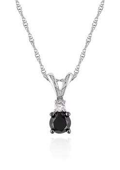 Cheapest โ Black and White Diamond Pendant in 10k White Gold by Belk & Co. โจ
