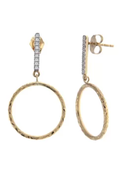 Brand new 🛒 1/10 ct. t.w. Diamond Drop Earrings in 10K Yellow Gold by Belk & Co. 🧨 -DealsBelk & Co. Store Belk 21275