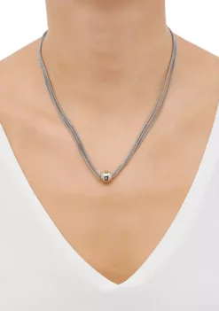 Discount 🧨 Bead on 3 Row Popcorn Chain Necklace in Sterling Silver by Belk & Co. ❤️ -DealsBelk & Co. Store Belk 21298
