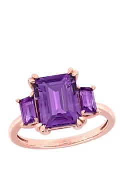 Discount 🛒 3.8 ct. t.w. Amethyst 3-Stone Ring by Belk & Co. 🌟 -DealsBelk & Co. Store Belk 21321