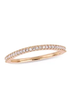 Outlet 🛒 1/7 ct. t.w. Diamond Wedding Band in 14K Rose Gold by Belk & Co. 😀 -DealsBelk & Co. Store Belk 21331