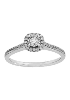 Cheapest 🤩 1/4 ct. t.w. Diamond Engagement Ring in 10K White Gold by Belk & Co. 🌟