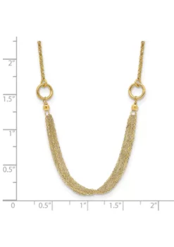 Deals 🧨 14K Yellow Gold Diamond Cut Multi Strand Accent with 1 Inch Extension Necklace by Belk & Co. ❤️ -DealsBelk & Co. Store Belk 21346