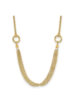 Deals 🧨 14K Yellow Gold Diamond Cut Multi Strand Accent with 1 Inch Extension Necklace by Belk & Co. ❤️ -DealsBelk & Co. Store Belk 21347
