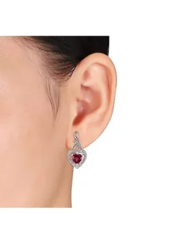 Promo 👍 Lab Created 1.18 ct. t.g.w. Created Ruby and 1/8 ct. t.w. Diamond Heart Earrings In Sterling Silver by Belk & Co. 😀 8 Promo 👍 Lab Created 1.18 ct. t.g.w. Created Ruby and 1/8 ct. t.w. Diamond Heart Earrings In Sterling Silver by Belk & Co. 😀 -DealsBelk & Co. Store Belk 21369