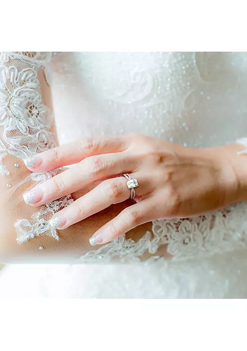 Promo ๐ฅ Octagon Aquamarine and 1/5 CT TW Diamond Crossover Ring in 14k White Gold by Belk & Co. ๐ฅ 5 Promo ๐ฅ Octagon Aquamarine and 1/5 CT TW Diamond Crossover Ring in 14k White Gold by Belk & Co. ๐ฅ - Image 5