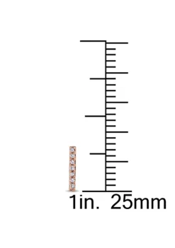 Outlet ⭐ Diamond Bar Earrings in 14K Yellow Gold by Belk & Co. ⌛ -DealsBelk & Co. Store Belk 21455