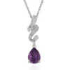 Best deal 🤩 Amethyst & Diamond Swirl Pendant in Sterling Silver by Belk & Co. 💯
