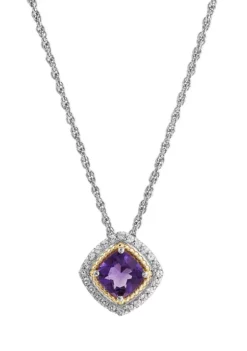 Wholesale ⭐ Amethyst and Created White Sapphire Necklace/Earring/Ring Set in Sterling Silver by Belk & Co. ✨ -DealsBelk & Co. Store Belk 21484