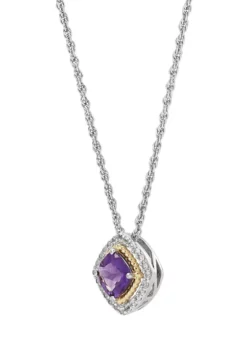 Wholesale ⭐ Amethyst and Created White Sapphire Necklace/Earring/Ring Set in Sterling Silver by Belk & Co. ✨ -DealsBelk & Co. Store Belk 21485
