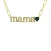 Best reviews of ⭐ Lab Created Emerald and Lab Created White Sapphire Mama Necklace in Sterling Silver by Belk & Co. 🛒