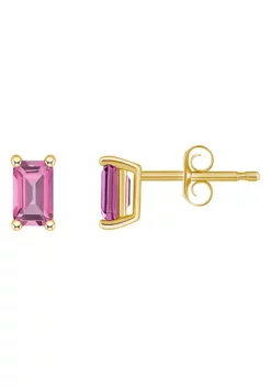 Best reviews of 🥰 14K Gold 5x3 Emerald Cut Pink Topaz Earrings by Belk & Co. 🤩 -DealsBelk & Co. Store Belk 21507