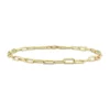 Best Sale 🔔 18k Yellow Gold Plated Sterling Silver 3.5mm Paperclip Chain Anklet, 9" by Belk & Co. ⭐