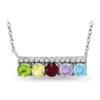 Best deal 😉 1.5 ct. t.w. Multi Gemstone Bar Necklace, Sterling Silver by Belk & Co. ✨