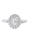 Best Sale ❤️ My Forever 1 ct. t.w Oval & Round Diamond Engagement in 14k White Gold by Belk & Co. 🥰