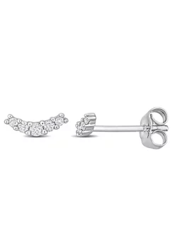 Wholesale 🎉 1/10 ct. t.w. Diamond Curve Stud Earrings in 10K White Gold by Belk & Co. 🥰 -DealsBelk & Co. Store Belk 21581