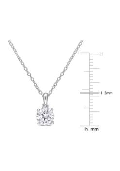 New ✨ 1 ct. t.w. Created Moissanite Solitaire Pendant with Chain in Sterling Silver by Belk & Co. 🔥 -DealsBelk & Co. Store Belk 2159