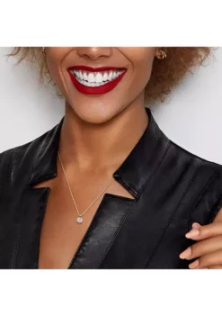 New ✨ 1 ct. t.w. Created Moissanite Solitaire Pendant with Chain in Sterling Silver by Belk & Co. 🔥 -DealsBelk & Co. Store Belk 2161