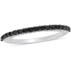 Cheapest 🥰 1/5 ct. t.w. Black Diamond Anniversary Band in 10K White Gold with Black Rhodium by Belk & Co. 🎉