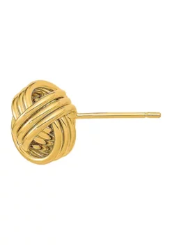Best Pirce 🔥 14K Yellow Gold Polished Triple Love Knot Post Earrings by Belk & Co. 🧨 -DealsBelk & Co. Store Belk 21629