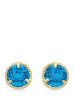 Buy ❤️ 2 ct. t.w. Swiss Blue Topaz Stud Earrings by Belk & Co. 🥰 -DealsBelk & Co. Store Belk 21633
