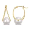 Brand new 🌟 8-8.5mm Freshwater Cultured Pearl Earrings in 14k Yellow Gold by Belk & Co. 🔥
