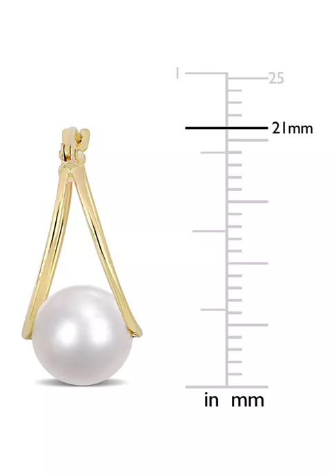 Brand new ๐ 8-8.5mm Freshwater Cultured Pearl Earrings in 14k Yellow Gold by Belk & Co. ๐ฅ 3 Brand new ๐ 8-8.5mm Freshwater Cultured Pearl Earrings in 14k Yellow Gold by Belk & Co. ๐ฅ - Image 3