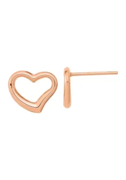 New ⌛ 14K Rose Gold Polished Heart Post Earrings by Belk & Co. 🎁 -DealsBelk & Co. Store Belk 21646