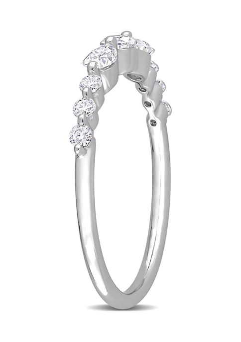 Deals ⌛ Lab Created 3/8 CT DEW Created Moissanite Semi-Eternity Ring in Sterling Silver by Belk & Co. ✨ 3 Deals ⌛ Lab Created 3/8 CT DEW Created Moissanite Semi-Eternity Ring in Sterling Silver by Belk & Co. ✨ - Image 3