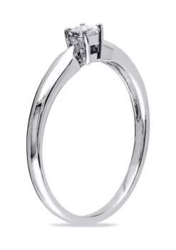 Coupon 💯 1/10 ct. t.w. Diamond Princess-cut Solitaire Ring in Sterling Silver by Belk & Co. ⭐ -DealsBelk & Co. Store Belk 21654