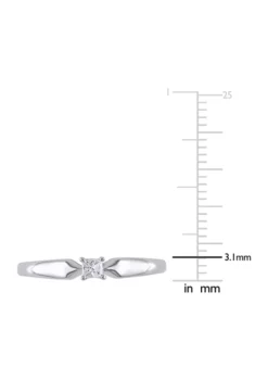 Coupon 💯 1/10 ct. t.w. Diamond Princess-cut Solitaire Ring in Sterling Silver by Belk & Co. ⭐ -DealsBelk & Co. Store Belk 21655