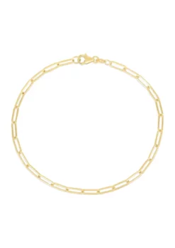 Budget 🌟 14 Karat Yellow Gold Paperclip Bracelet by Belk & Co. 🧨 -DealsBelk & Co. Store Belk 2166