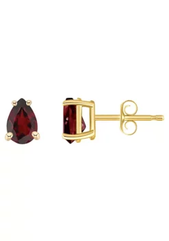 Deals ๐ 14K Gold 6x4 Pear Shape Garnet Earrings by Belk & Co. ๐