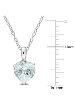 Coupon 🧨 1.5 ct. t.g.w. Aquamarine Solitaire Pendant with Chain in Sterling Silver by Belk & Co. ✔️ -DealsBelk & Co. Store Belk 21733