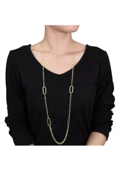 Hot Sale ❤️ Paperclip Chain Necklace in 18k Yellow Gold Plated Sterling Silver, 37" by Belk & Co. 🥰 -DealsBelk & Co. Store Belk 21752
