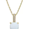 Discount 👍 1.33 ct. t.w. Opal and Diamond Accent Pendant with Chain in 10k Yellow Gold by Belk & Co. 🎁
